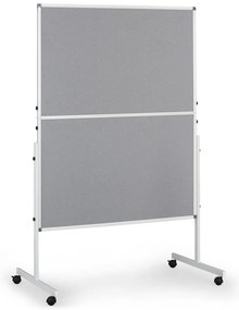 Mobilna tablica informacyjna, składana, szara tkanina, 1200 × 1500 mm
