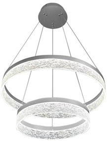LED Żyrandol na linkach GALA LED/54W/230V, śr. 60 cm, srebrny