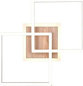 Czarno-brązowa lampa sufitowa LED ze ściemniaczem 28x57 cm Giro – Trio