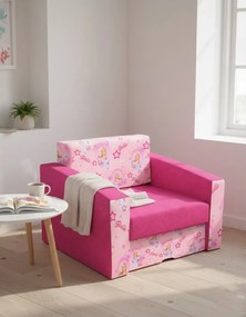 Różowy rozkładany fotel amerykanka girlie K4-Z21
