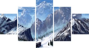 Obraz - Malowane góry (125x70 cm)