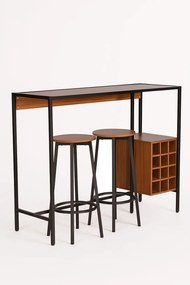 Set Bar Mesa Alta + 2 Taburetes Loku