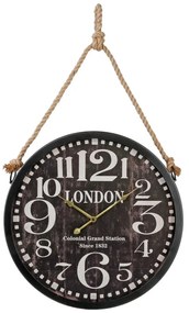 Zegar ścienny, wiszący na sznurze, LONDON, Ø52 cm
