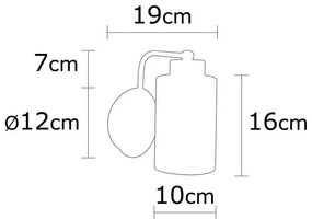 Kinkiet lampa ścienna Balcova - N-340, srebrny/biały