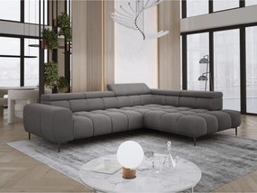 Narożnik PLAZA L Prawostronny z elektryczną regulacją siedziska w tkaninie APHRODITE 22 WERSAL
