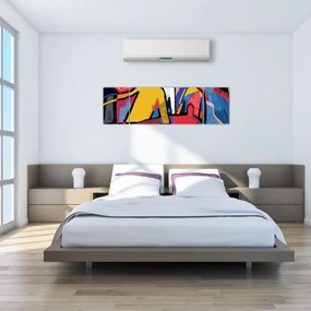 Obraz - Abstrakcja mężczyzn (170x50 cm)
