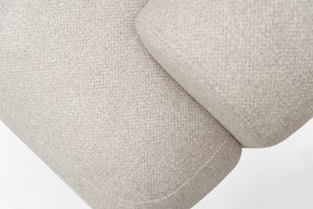 Narożnik Lotulis Mini z funkcją spania lewostronny - kremowa dzianina hydrofobowa Blur 01