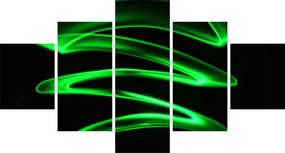 Obraz - neonowe fale (125x70 cm)