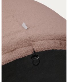 Jasnoróżowy puf z materiału bouclé Kaeli – Kave Home