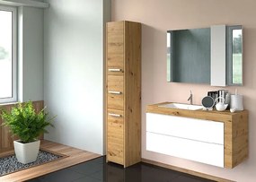 Industrialna Szafka Łazienkowa Dąb Artisan E0-E62