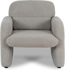 Fotel Wypoczynkowy do Salonu TOGO Szary Boucle Nowoczesny