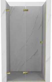 Mexen Lunar-F drzwi prysznicowe składane lewe 50 cm, transparent, złote - 836-050-000-50-00-L