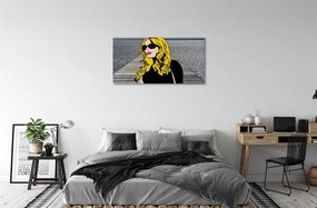 Fotoobraz na płótnie Kobieta w Czarnych Okularach