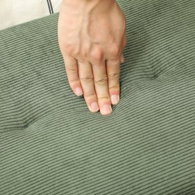 HOMCOM Ławka Polsterbank z Sztruksu, Ławka z Metalowymi Nogami, Ławka do Przedpokoju 100 x 36 x 45 cm Zielony