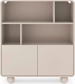 Kaszmirowy nowoczesny regał witryna z szafką R7-A21