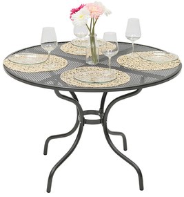 Metalowy zestaw ogrodowy PALMA III. 1 + 4 Stół ⌀ 105 cm (u503)