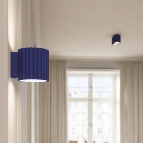Plafon dwupunktowy AURA 2 ultramaryna GU10 ryflowany SOLLUX  LIGHTING