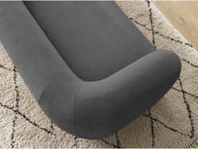 Ciemnoszara sofa z tkaniny szenilowej 160 cm Celine – Bobochic Paris