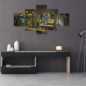 Obraz miasta nocą (125x70 cm)
