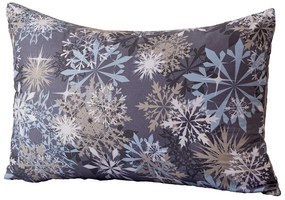 Zestaw 2 sztuk poszewek dekoracyjnych na poduszkę SNOWFLAKE 50x70cm, niebieskoszare