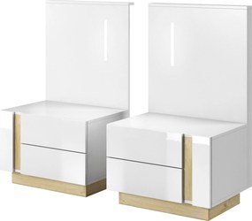 Szafka Nocna ARCETTO 60 cm Stolik Nocny do Sypialni Zestaw 2 sztuki