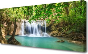 Obraz canvas Kaskada nad Leśnym Jeziorem