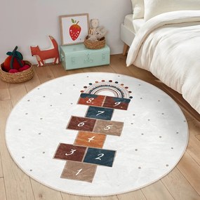 Kremowy dywan dziecięcy ø 80 cm Comfort – Mila Home