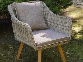 Stylowy fotel ogrodowy z technorattanu