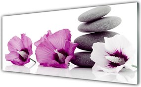 Panel Szklany Klimatyczne Kwiaty w Spa