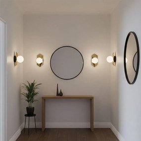 LAMPA ŚCIENNA KINKIET APP1411-W CZARNO/ZŁOTA