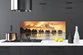 Panel Kuchenny Kolorowe Domki Nadmorskie