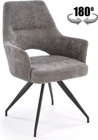 Krzesło tapicerowane K542 szare obracane
