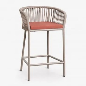 Zestaw 2 Wysokich Stołków Ogrodowych Arhiza Brązowy Moka - Terakota & ↑65 Cm - Sklum