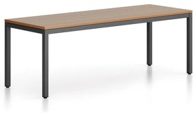 Ławka FRAME, podstawa czarna, 1685 x 404 x 468 mm, orzech