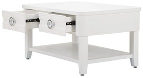 Biały stolik z litego drewna jodłowego 60x90 cm Shine – Mauro Ferretti