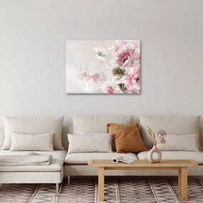 Obraz - Malowanie różowych kwiatów (70x50 cm)