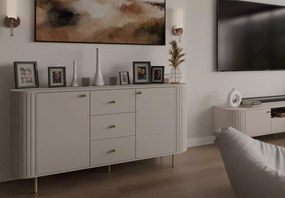 Komoda Opunio 165 cm – nowoczesna komoda z szufladami dąb cremona / beż piaskowy / dąb dunin
