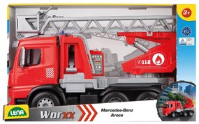 Lena Wóz strażacki z wężem wodnym Mercedes Benz Arocs, 47 cm