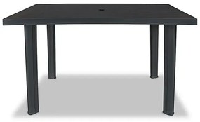 Antracytowy stół ogrodowy z otworem na parasol - Modero 2X