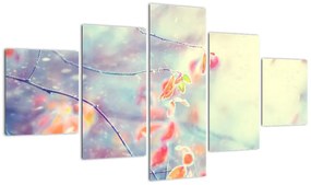 Obraz - Listki w lodzie (125x70 cm)
