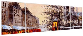 Obraz - Obraz miasta zimą (170x50 cm)