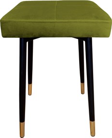 Taboret MAX tkanina Welur stelaż metalowy STOŁEK LOFT : Kolor nogi - Czano-złota stożek, Kolor tkaniny - VELVET - BL75, Typ tkaniny - Velvet