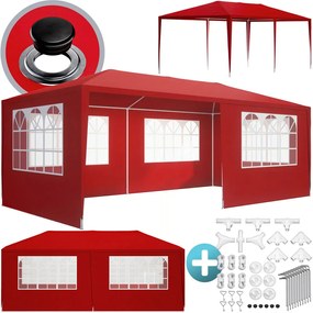 Namiot imprezowy NEAPOL, 3x6m, czerwona Jurhan