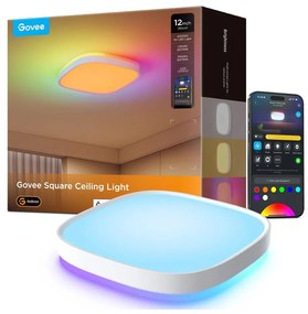 Govee - LED RGBIC Plafon ściemnialny LED/24W/230V 2700-6500K Wi-Fi