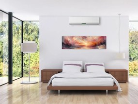 Obraz - Malowane zorze (170x50 cm)