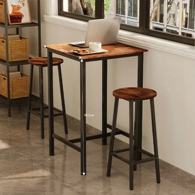 Stół barowy kuchenny kwadratowy do kuchni salonu kawowy vintage loft 90 cm