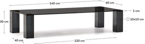 Ciemnoszary szklany stolik 60x140 cm Adularia – Kave Home