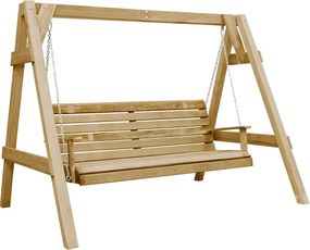 Huśtawka Ogrodowa Naturalne Drewno Z6-E68