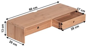 Bambusowa podstawka pod monitor Elaro, typ 2,66 x 20 x 13 cm