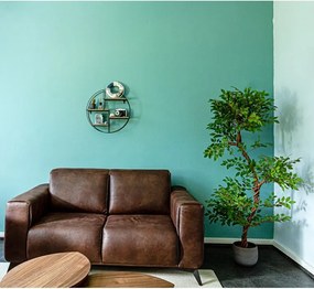 STILISTA Półka ścienna okrągła, św. drewno, 48 x 48 x 12 cm